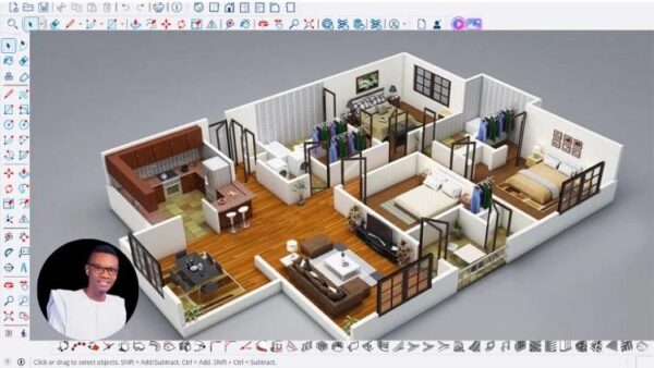 Become a professional interior designer using sketch up pro