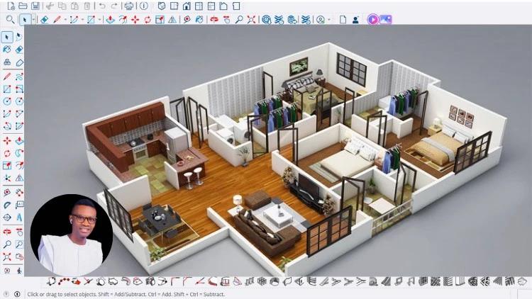 Become a professional interior designer using sketch up pro
